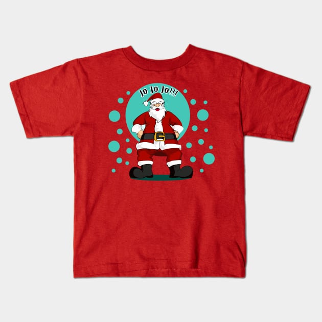 Santa Claus and his jo jo jo Kids T-Shirt by YellowQueen